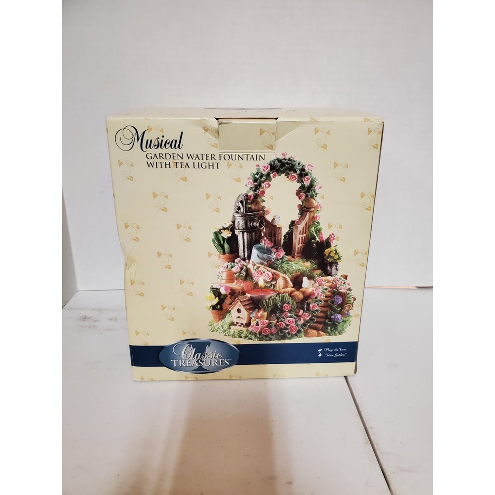 Musical Garden Water Fountain With Tea Light.. Classic Treasures